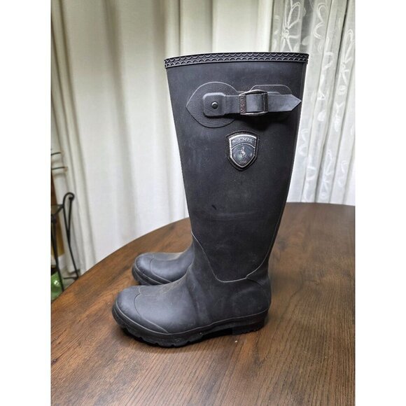 Kamik Jennifer Shoes - Kamik Jennifer Womens 7M Charcoal Grey Rubber Wellington Rain Winter Fall Boots